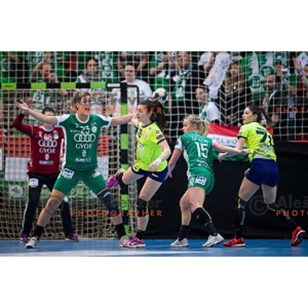 Nina Zulic in action during EHF Women\'s Champions league handball match between Krim Merkator and Gyori AUDI ETO in Kodeljevo, Ljubljana, Slovenia on February 10, 2018