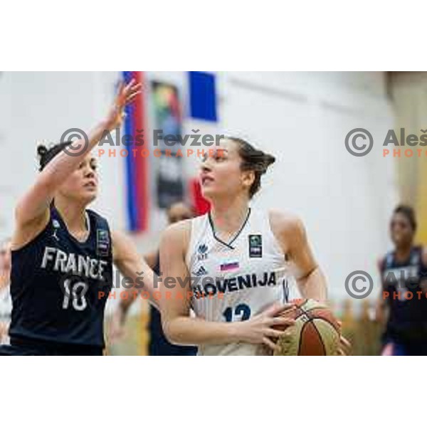 Zala Friskovec of team Slovenia in action during Women’s EuroBasket 2019 Qualifiers basketball match between Slovenia and France, played in Arena Gimnazija Celje-Center, Celje, Slovenia on February 10, 2018