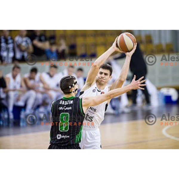 in action during ABA Liga basketball match between Petrol Olimpija and Partizan, Tivoli, Ljubljana, Slovenia on February 10, 2018