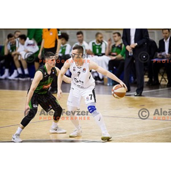 in action during ABA Liga basketball match between Petrol Olimpija and Partizan, Tivoli, Ljubljana, Slovenia on February 10, 2018