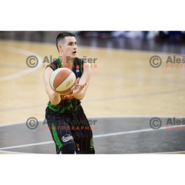 in action during ABA Liga basketball match between Petrol Olimpija and Partizan, Tivoli, Ljubljana, Slovenia on February 10, 2018