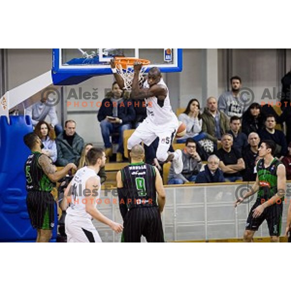 in action during ABA Liga basketball match between Petrol Olimpija and Partizan, Tivoli, Ljubljana, Slovenia on February 10, 2018