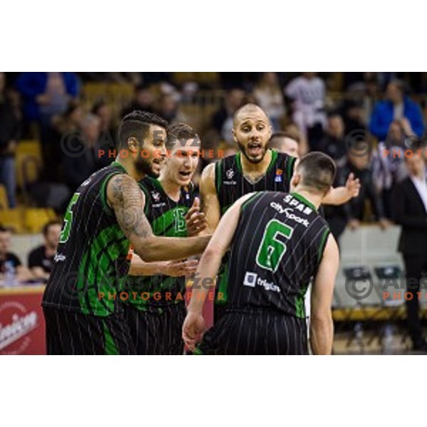 in action during ABA Liga basketball match between Petrol Olimpija and Partizan, Tivoli, Ljubljana, Slovenia on February 10, 2018