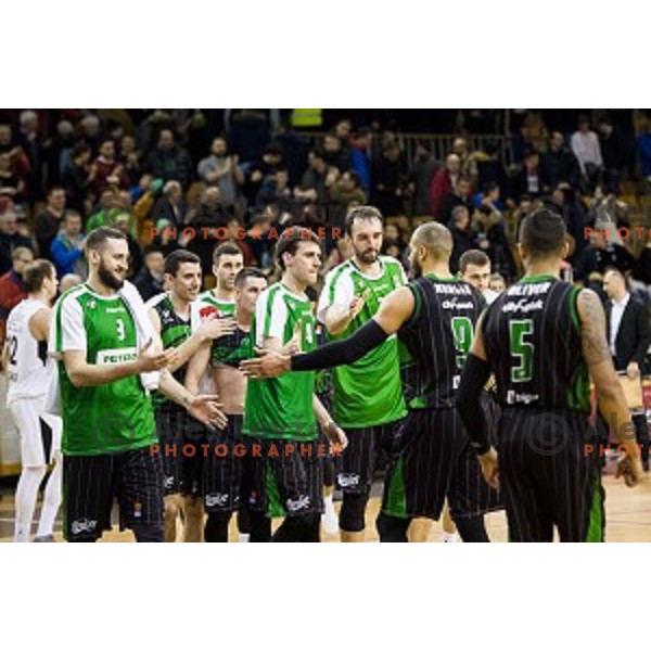 in action during ABA Liga basketball match between Petrol Olimpija and Partizan, Tivoli, Ljubljana, Slovenia on February 10, 2018