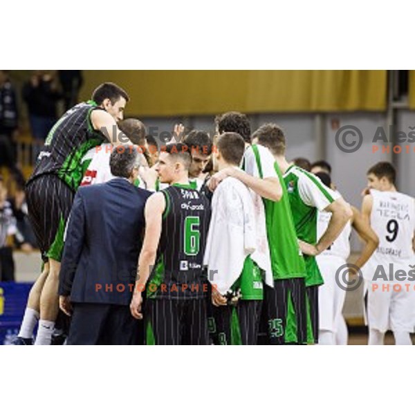 in action during ABA Liga basketball match between Petrol Olimpija and Partizan, Tivoli, Ljubljana, Slovenia on February 10, 2018