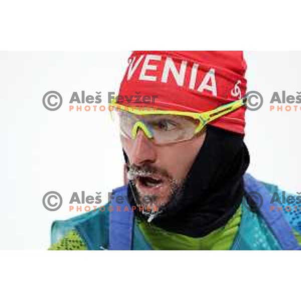 Jakov Fak (SLO) at Men\'s Biathlon 10 km Sprint at Alpensia Biathlon Centre during PyeongChang 2018 Winter Olympic Games, South Korea on February 11, 2018