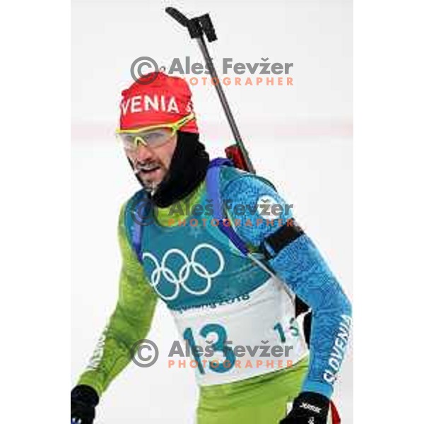 Jakov Fak (SLO) at Men\'s Biathlon 10 km Sprint at Alpensia Biathlon Centre during PyeongChang 2018 Winter Olympic Games, South Korea on February 11, 2018
