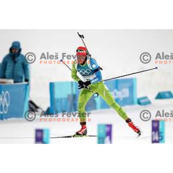 Klemen Bauer (SLO) at Men\'s Biathlon 10 km Sprint at Alpensia Biathlon Centre during PyeongChang 2018 Winter Olympic Games, South Korea on February 11, 2018