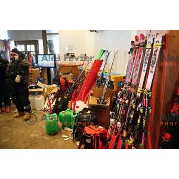 Cancelled Women\'s Giant Slalom due to strong wind during PyeongChang 2018 Winter Olympic Games, South Korea on February 12, 2018