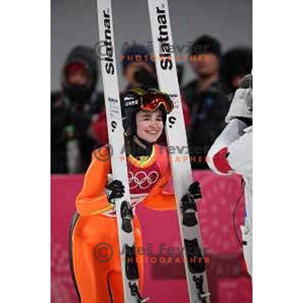 Nika Kriznar (SLO) at Ski jumping Women\'s Normal hill Individual comptition during PyeongChang 2018 Winter Olympic Games, South Korea on February 12, 2018
