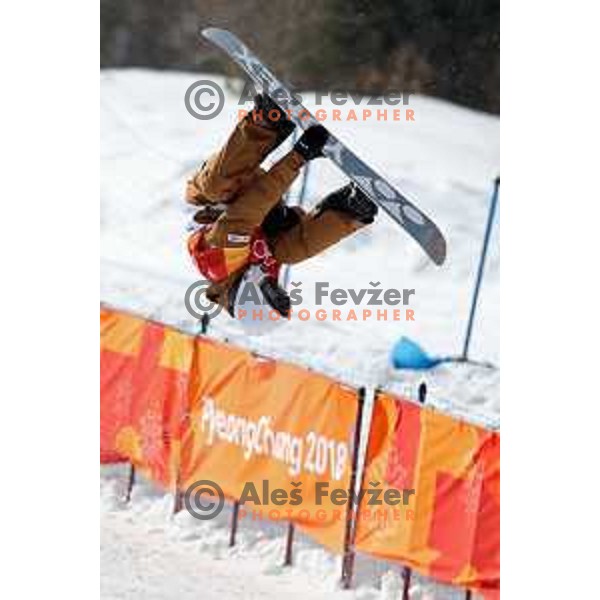 Tim Kevin Ravnjak (SLO) rides in qualification of Snowboard Half pipe in Phoenix Snow park during PyeongChang 2018 Winter Olympic Games, South Korea on February 13, 2018