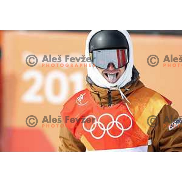 Tim Kevin Ravnjak (SLO) rides in qualification of Snowboard Half pipe in Phoenix Snow park during PyeongChang 2018 Winter Olympic Games, South Korea on February 13, 2018