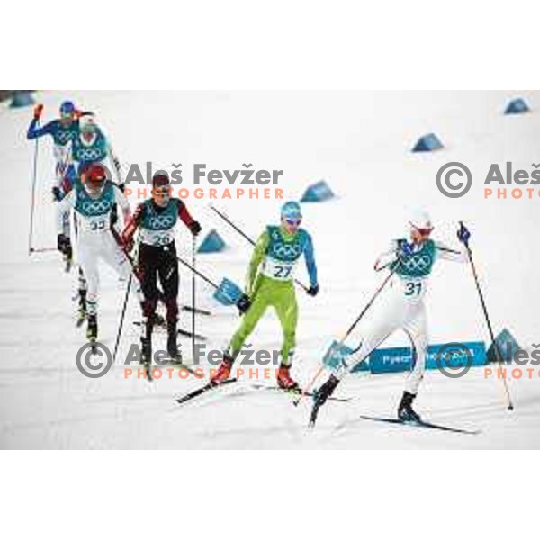 Vid Vrhovnik (SLO) competes in Nordic Combined at Alpensia Cross Country Centre during PyeongChang 2018 Winter Olympic Games, South Korea on February 14, 2018