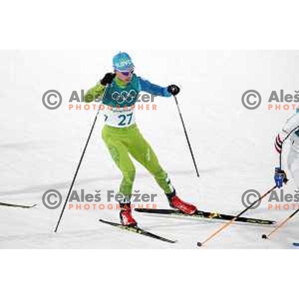 Vid Vrhovnik (SLO) competes in Nordic Combined at Alpensia Cross Country Centre during PyeongChang 2018 Winter Olympic Games, South Korea on February 14, 2018