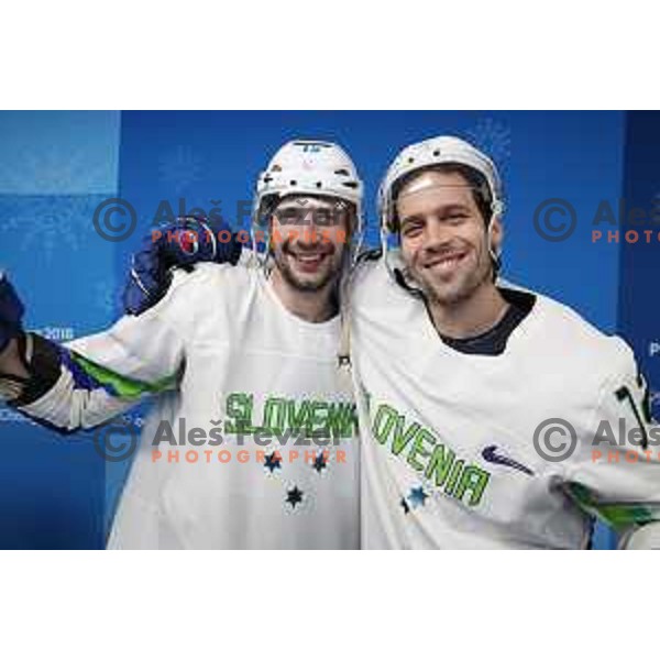  in action during Olympic Ice-hockey tournament match between USA and Slovenia during PyeongChang 2018 Winter Olympic Games, South Korea on February 14, 2018