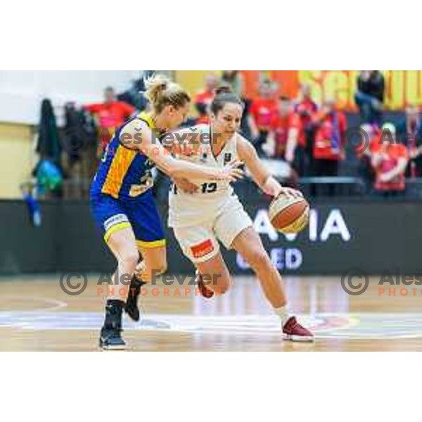 Zala Friskovec of team Slovenia in action during Women’s EuroBasket 2019 Qualifiers basketball match between Slovenia and Romania, played in Arena Gimnazija Celje-Center, Celje, Slovenia on February 14, 2018