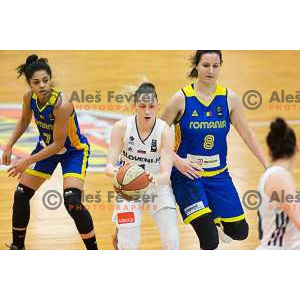 Rebeka Abramovic of team Slovenia in action during Women’s EuroBasket 2019 Qualifiers basketball match between Slovenia and Romania, played in Arena Gimnazija Celje-Center, Celje, Slovenia on February 14, 2018