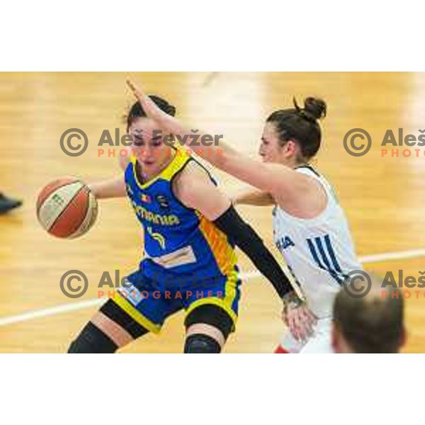Sonia Ursu of team Romania vs Teja Oblak of team Slovenia in action during Women’s EuroBasket 2019 Qualifiers basketball match between Slovenia and Romania, played in Arena Gimnazija Celje-Center, Celje, Slovenia on February 14, 2018