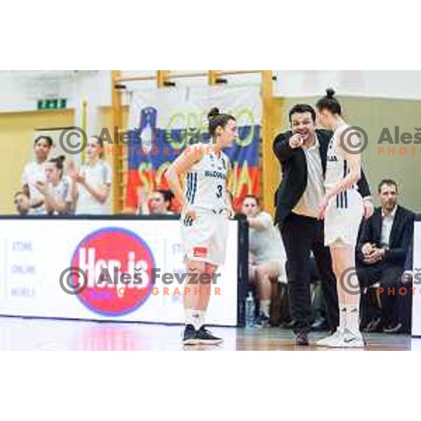Damir Grgic, head coach of team Slovenia during Women’s EuroBasket 2019 Qualifiers basketball match between Slovenia and Romania, played in Arena Gimnazija Celje-Center, Celje, Slovenia on February 14, 2018
