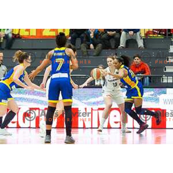 Tina Trebec of team Slovenia in action during Women’s EuroBasket 2019 Qualifiers basketball match between Slovenia and Romania, played in Arena Gimnazija Celje-Center, Celje, Slovenia on February 14, 2018