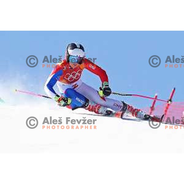 Tessa Worley (FRA) skiing in the first run of Ladies Giant Slalom at Yongpyong Alpine Centre during PyeongChang 2018 Winter Olympic Games, South Korea on February 15, 2018
