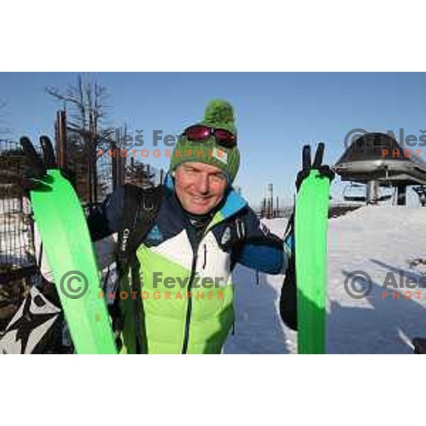Ales Fevzer at the top of Yongpyong Alpine Centre during PyeongChang 2018 Winter Olympic Games, South Korea on February 15, 2018.