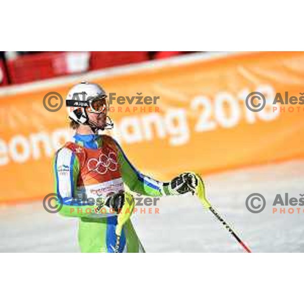 Klemen Kosi (SLO) skiing in Alpine Combined at Jeongseon Alpine Centre during PyeongChang 2018 Winter Olympic Games, South Korea on February 13, 2018