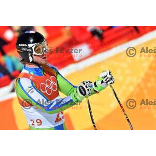 Klemen Kosi (SLO) skiing in Alpine Combined at Jeongseon Alpine Centre during PyeongChang 2018 Winter Olympic Games, South Korea on February 13, 2018