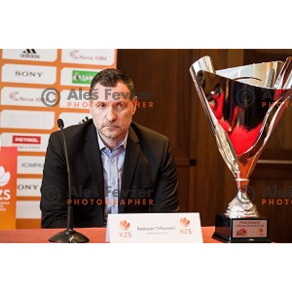 Radovan Trifunovic at the press conference before the Pokal Spar semi final and the second round of qualifications of the national team, Austria trend hotel, Ljubljana, Slovenia