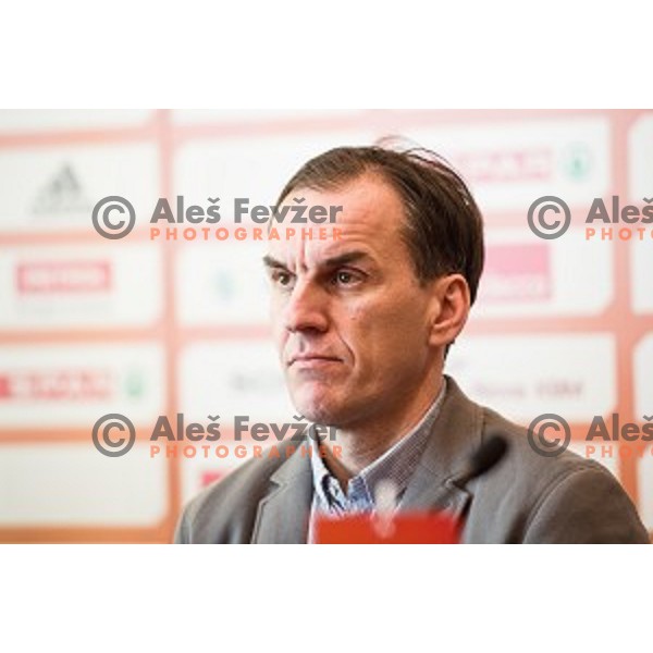Rade Mijatovic at the press conference before the Pokal Spar semi final and the second round of qualifications of the national team, Austria trend hotel, Ljubljana, Slovenia