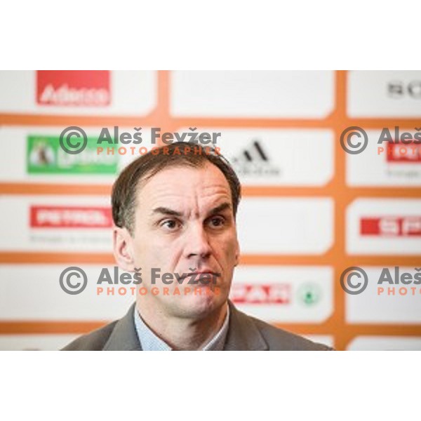 Rade Mijatovic at the press conference before the Pokal Spar semi final and the second round of qualifications of the national team, Austria trend hotel, Ljubljana, Slovenia