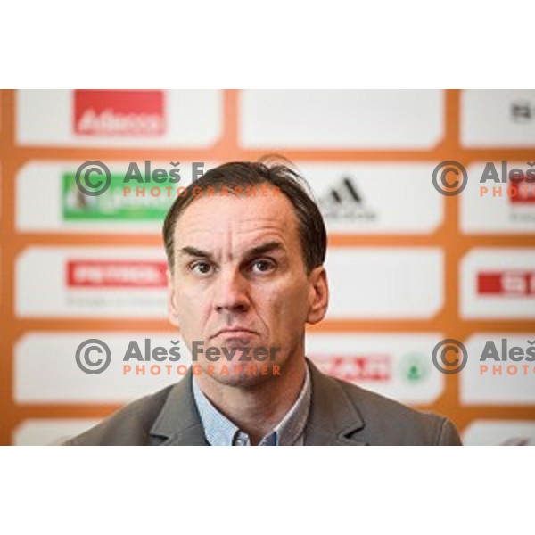 Rade Mijatovic at the press conference before the Pokal Spar semi final and the second round of qualifications of the national team, Austria trend hotel, Ljubljana, Slovenia