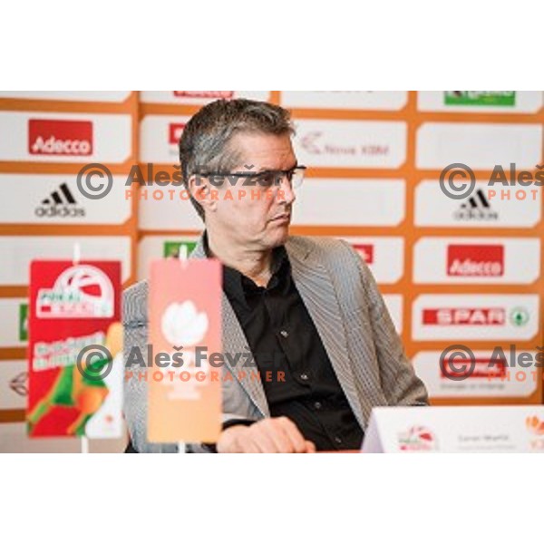 Zoran Martic at the press conference before the Pokal Spar semi final and the second round of qualifications of the national team, Austria trend hotel, Ljubljana, Slovenia