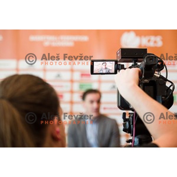 Rade Mijatovic at the press conference before the Pokal Spar semi final and the second round of qualifications of the national team, Austria trend hotel, Ljubljana, Slovenia