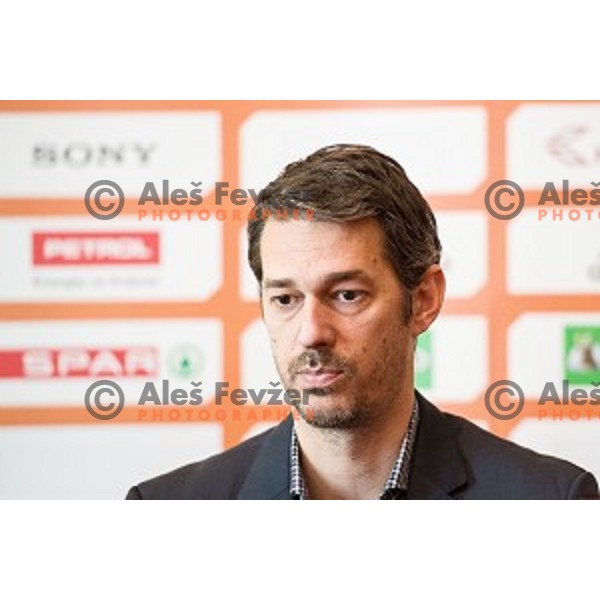 Jurica Golemac at the press conference before the Pokal Spar semi final and the second round of qualifications of the national team, Austria trend hotel, Ljubljana, Slovenia
