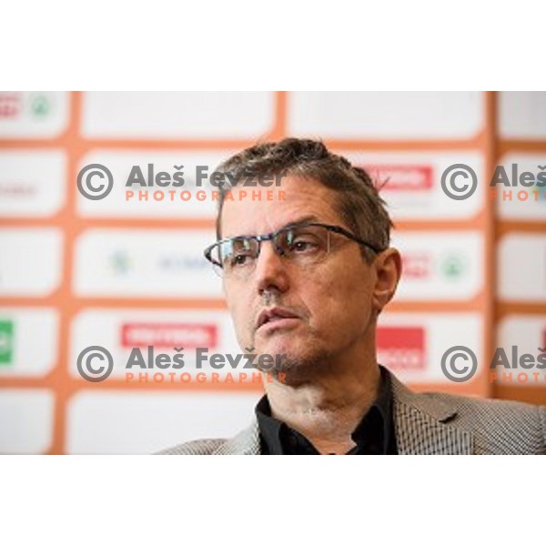 Zoran Martic at the press conference before the Pokal Spar semi final and the second round of qualifications of the national team, Austria trend hotel, Ljubljana, Slovenia