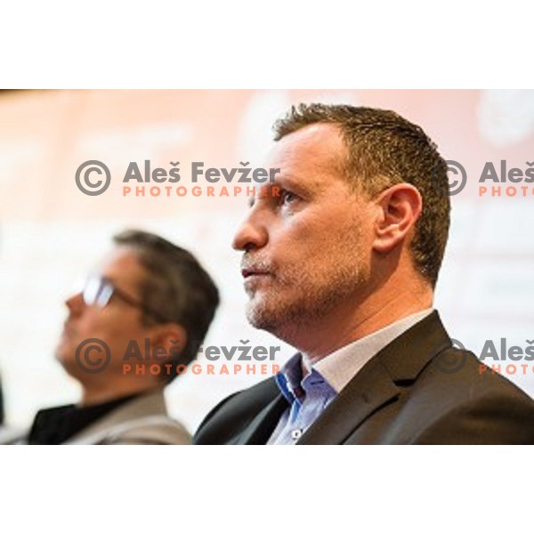 Radovan Trifunovic at the press conference before the Pokal Spar semi final and the second round of qualifications of the national team, Austria trend hotel, Ljubljana, Slovenia