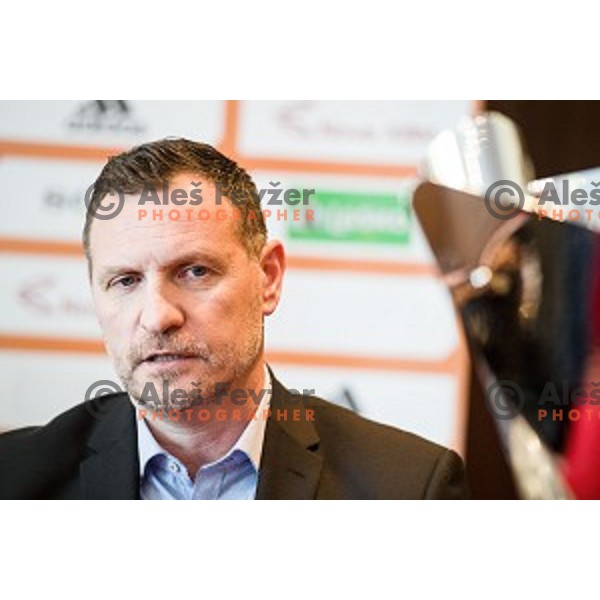 Radovan Trifunovic at the press conference before the Pokal Spar semi final and the second round of qualifications of the national team, Austria trend hotel, Ljubljana, Slovenia