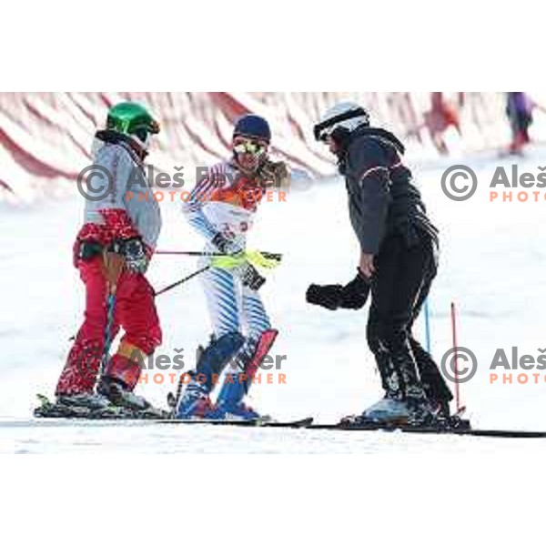 Resi Stiegler (USA) at Ladies slalom at Yongpyong Alpine Centre during PyeongChang 2018 Winter Olympic Games, South Korea on February 16, 2018