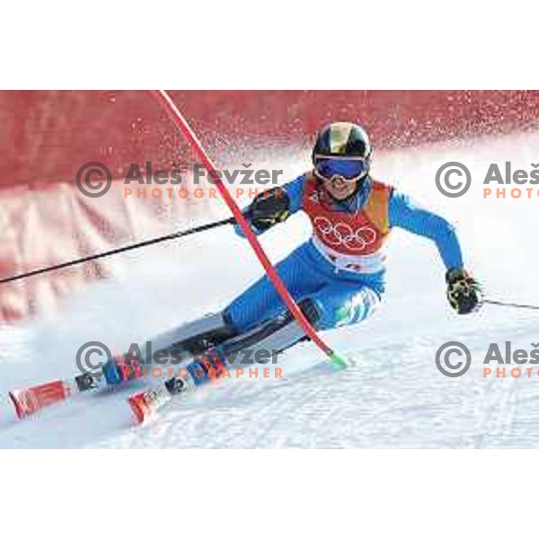 Irene Curtoni (ITA) skiing in the first run of Ladies slalom at Yongpyong Alpine Centre during PyeongChang 2018 Winter Olympic Games, South Korea on February 16, 2018
