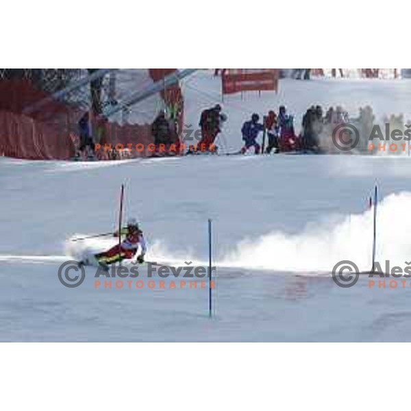 Wendy Holdener (SUI) skiing in the first run of Ladies slalom at Yongpyong Alpine Centre during PyeongChang 2018 Winter Olympic Games, South Korea on February 16, 2018