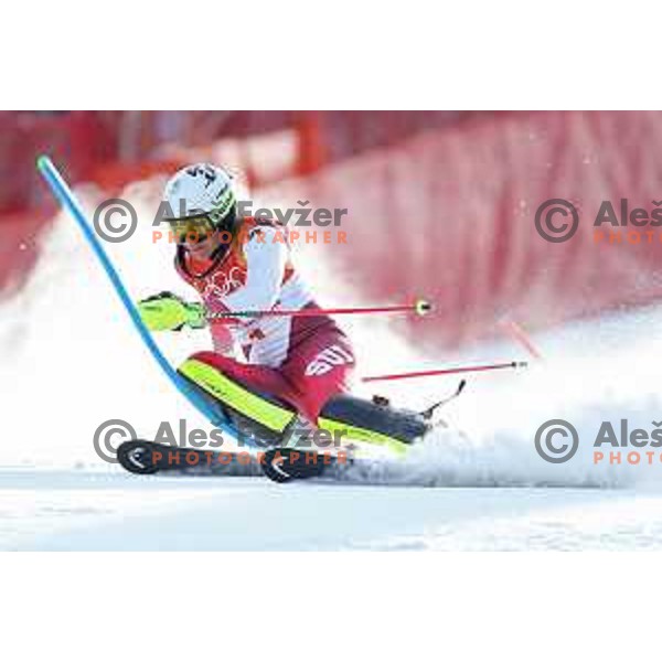 Wendy Holdener (SUI) skiing in the first run of Ladies slalom at Yongpyong Alpine Centre during PyeongChang 2018 Winter Olympic Games, South Korea on February 16, 2018