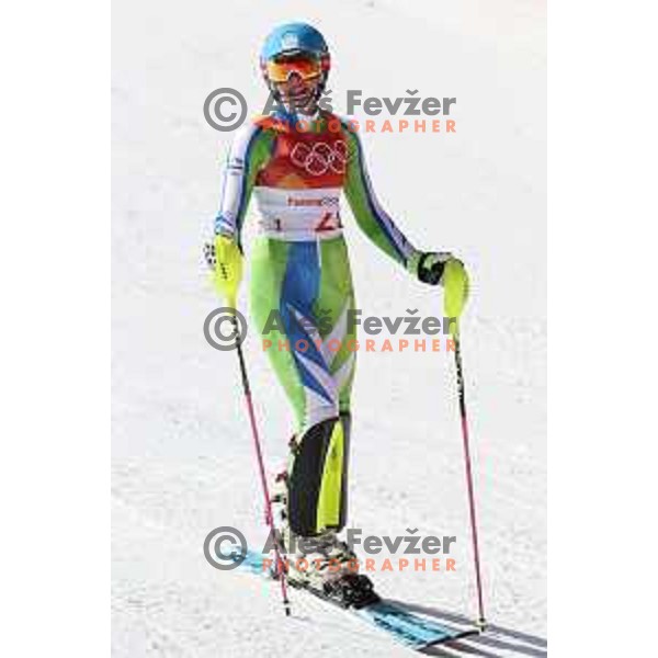 Ana Bucik (SLO) skiing in the secod run of Ladies slalom at Yongpyong Alpine Centre during PyeongChang 2018 Winter Olympic Games, South Korea on February 16, 2018