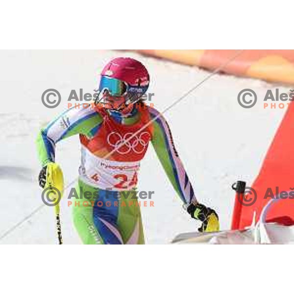 Marusa Ferk (SLO) skiing in the secod run of Ladies slalom at Yongpyong Alpine Centre during PyeongChang 2018 Winter Olympic Games, South Korea on February 16, 2018