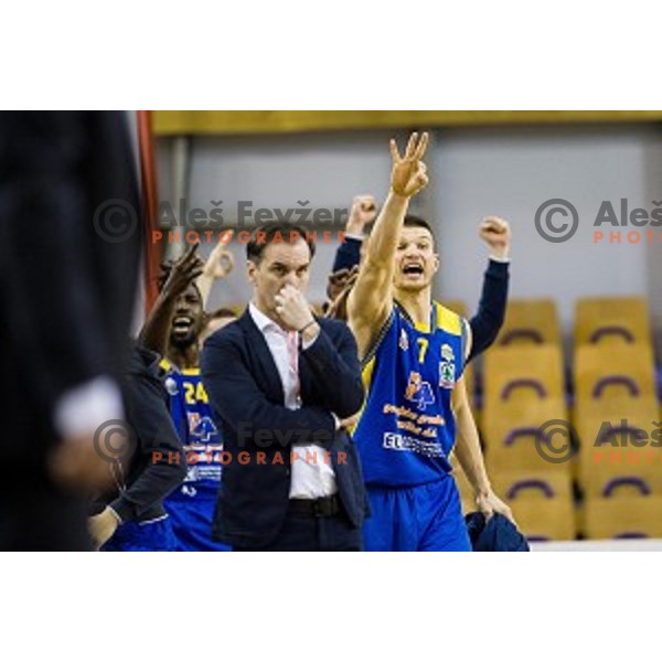 Sencur in action during Pokal Spar semi final basketball match between Krka and Sencur, Tivoli, Ljubljana, Slovenia on February 16, 2018
