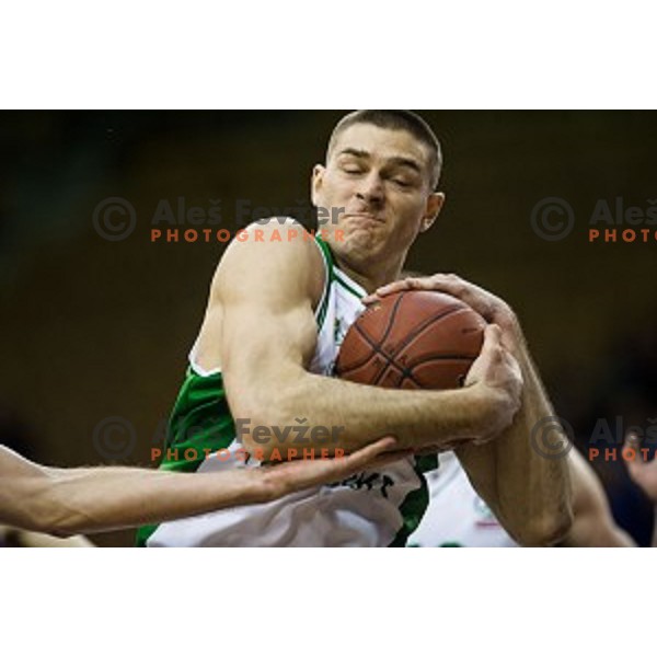 Marko Josilo in action during Pokal Spar semi final basketball match between Krka and Sencur, Tivoli, Ljubljana, Slovenia on February 16, 2018