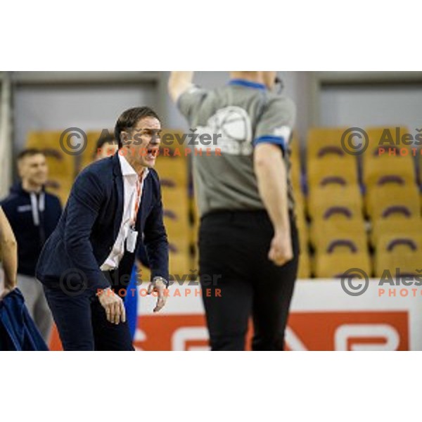 in action during Pokal Spar semi final basketball match between Krka and Sencur, Tivoli, Ljubljana, Slovenia on February 16, 2018