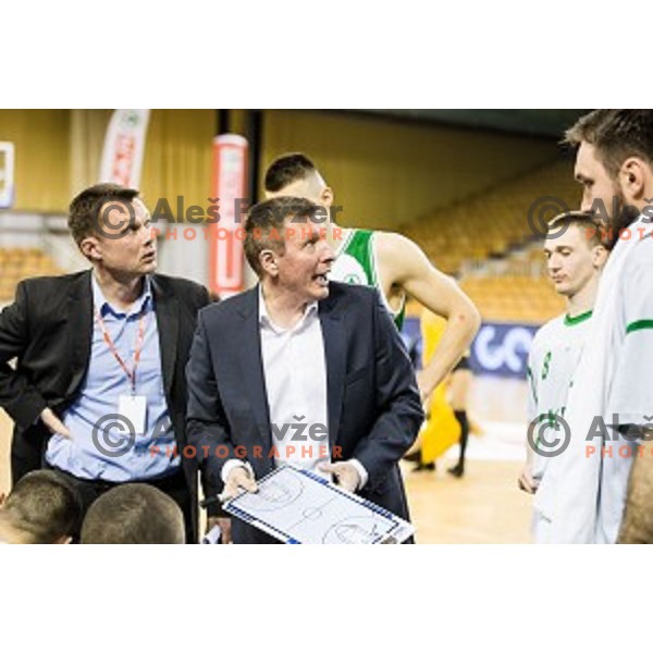 Simon Petrov in action during Pokal Spar semi final basketball match between Krka and Sencur, Tivoli, Ljubljana, Slovenia on February 16, 2018