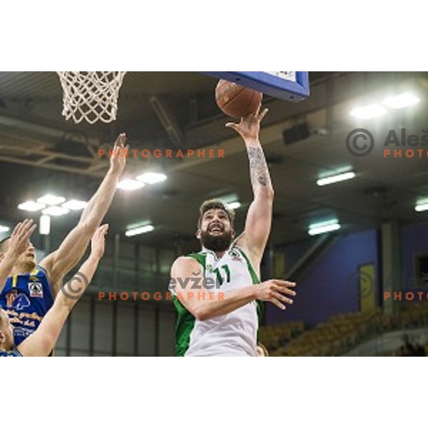 Ziga Dimec in action during Pokal Spar semi final basketball match between Krka and Sencur, Tivoli, Ljubljana, Slovenia on February 16, 2018