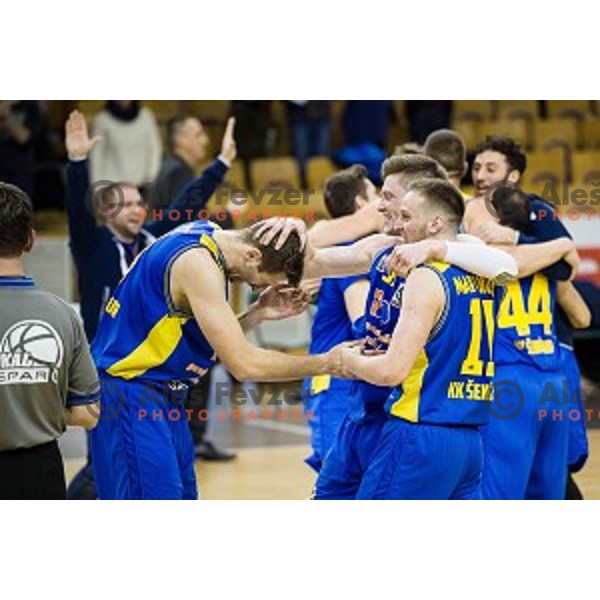 Sencur in action during Pokal Spar semi final basketball match between Krka and Sencur, Tivoli, Ljubljana, Slovenia on February 16, 2018